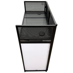 Portable Vertical Stand DJ Event Facade DJ Booth White Scrim Steel Alloy Frame