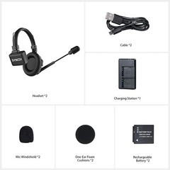 SYNCO Xtalk X2 350m Wireless Headset Intercom System 2.4GHz Full Duplex 2-Person