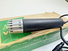 Akai VOA-7 Vintage Microphone w/ Stand | Original Box | 600 Ohm | VT-100 Japan