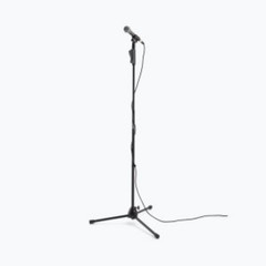 One-Hand Clutch Tripod Mic Stand + Universal Elliptical Rubber Microphone Clip
