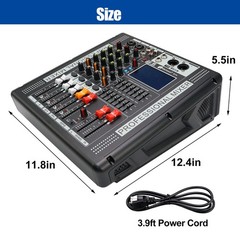 4 Channel Pro Power Mixer Audio Mixing Console 99 DSP w/USB 110-220V Bluetooth