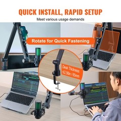 VEVOR Microphone Boom Arm with Desk Mount 360° Rotatable Adjustable Mic Stand