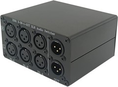 3-Way XLR Stereo Audio Switch Box, Balanced Converter, 3-IN-1-OUT