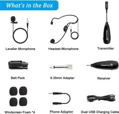 Kimafun 2.4G Wireless Lavalier Microphone Voice Amplifier G102-3