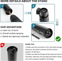 Desktop Clamp 2 Set Speaker Stand Short Studio Monitor Height Adjustable Musical