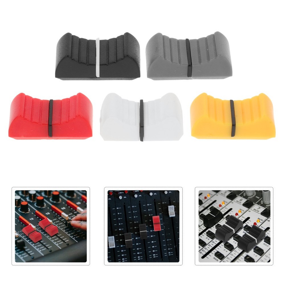 50Pcs Reusable Plastic Console Mixer Slider Fader Knobs in Assorted Colors