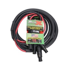 Pro X 10′ FT Dual Powerkon to XLR Dual Audio Combo Jumper Link Jumper Cable