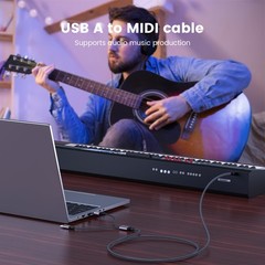 2in1 USB Printer MIDI Cable 3.28FT/1M USB C To USB B Music Piano Keyboard