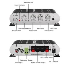 Facmogu St-838 2.1 Channel Hifi Stereo Subwoofer Amplifier Rms 20Wx240W Mini