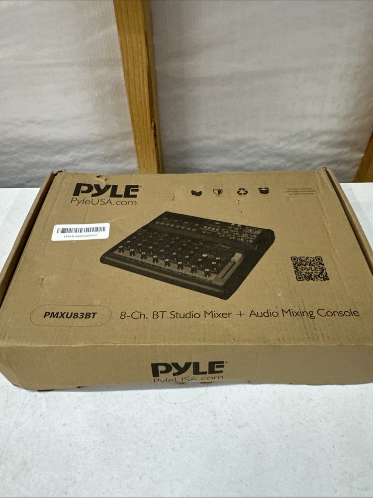 Pyle Bluetooth 8 Ch. Studio / DJ Controller Audio Mixer Console System PMXU83BT