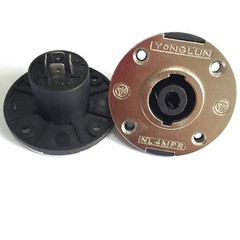 2 AFT Plastic NL4MPR Female SpeakON Connectors Round Configuration Metal Panel