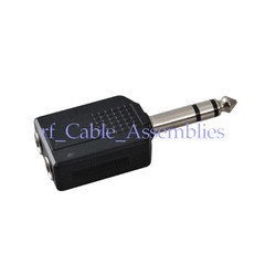 6.3mm 1/4″ Y Splitter Adapter Plug Male to 2x 6.35mm Jack Female Audio/Guitar/PA