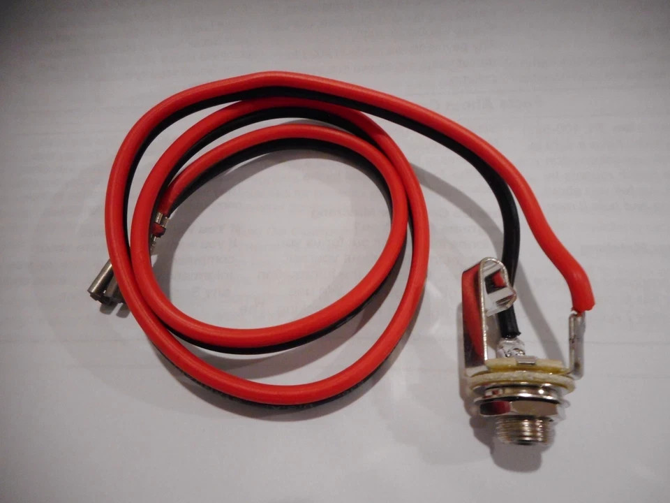1/4″ Jack With 20″ Of 14Ga Speaker Cable & Double Crimped Push On Connectors