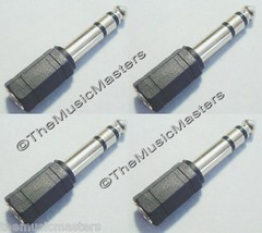 4X 1/8″ 3.5mm Female Jack to 1/4″ Male Plug Stereo Headphone Audio Adapter VWLTW