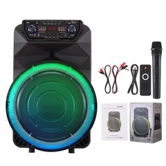 18″ Bluetooth PA Speaker System 4500W with Mic Guitar Jack for Live Performance