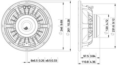 LaVoce WAN103.01 10″ Woofer Neodymium Magnet 900W 8-ohms