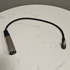 XLR 3-Pin Male Silver/Black Metal Audio Connector, Microphone to Mixer
