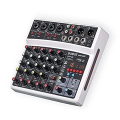 Bomge 6 Channel Audio Sound Mixer – Professional Digital Dj Mixing Con