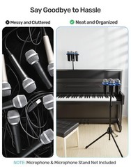 2025 Upgrade Multi Microphone Holder for Mic Stand Circular Microphone Stor…