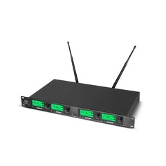 Wireless Microphone System Pro UHF 4 Channel 4 Lavalier Bodypacks 4 Lapel Mic…