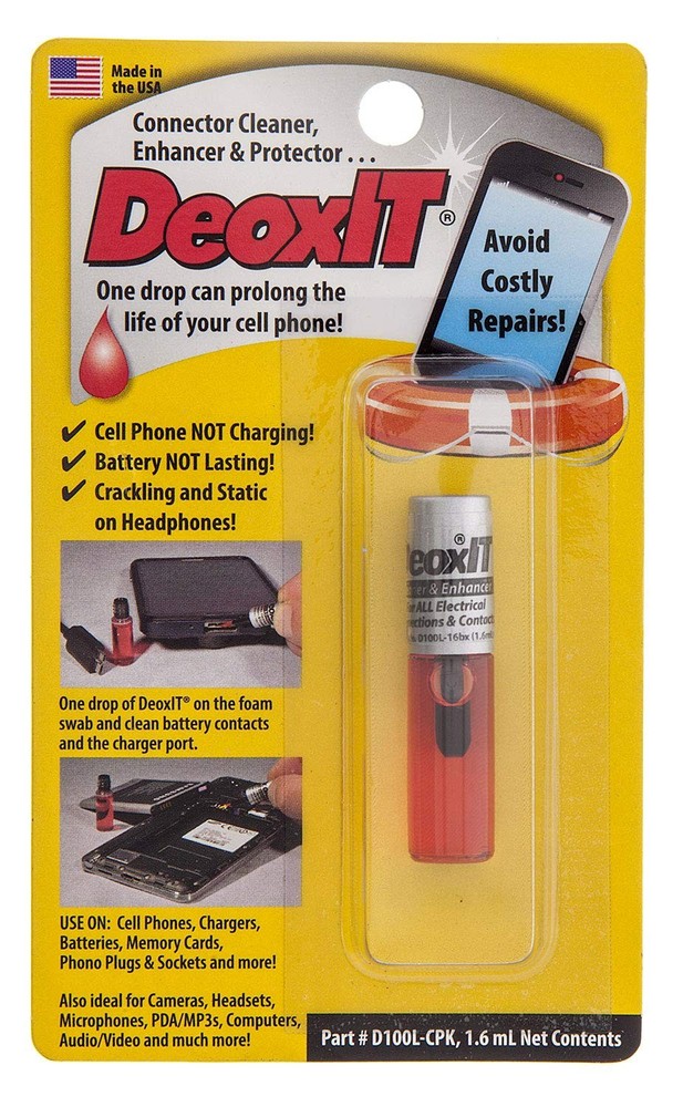 Deoxit D Series Contact Cleaner Lubricant For Electronic Connections 2Oz