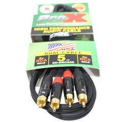 ProX 5 FT. UNBALANCED DUAL RCA-M TO DUAL RCA-M AUDIO CABLE (XC-DRCA05)