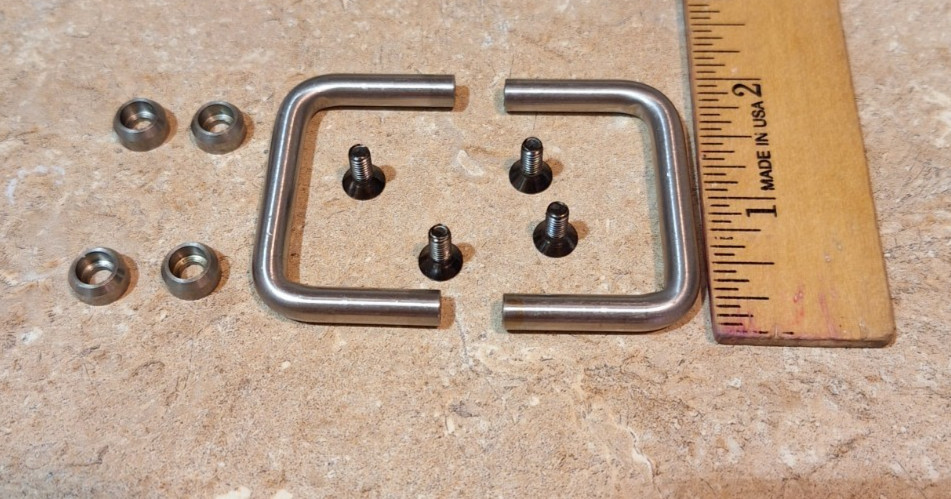 2U 19″ Rack Mount Handles Aluminum Screws included 2″ x 1.25″ For servers