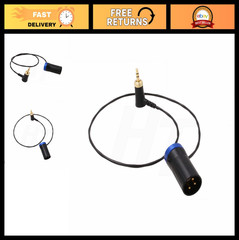 3.5mm XLR 3 Pin Audio Cable Locking for Wireless Receiver to Camera Mixer, 20″ B