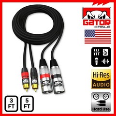 2-XLR Male to 2-RCA Male Cable Dual Patch Splitter Shielded Audio Stereo HD 3FT