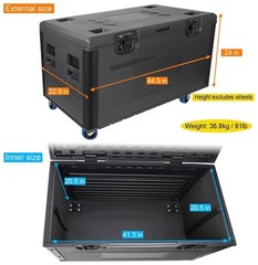 Cable Trunk ATA Road Case Heavy Duty Utility Road Trunk Flight Case with Wheels