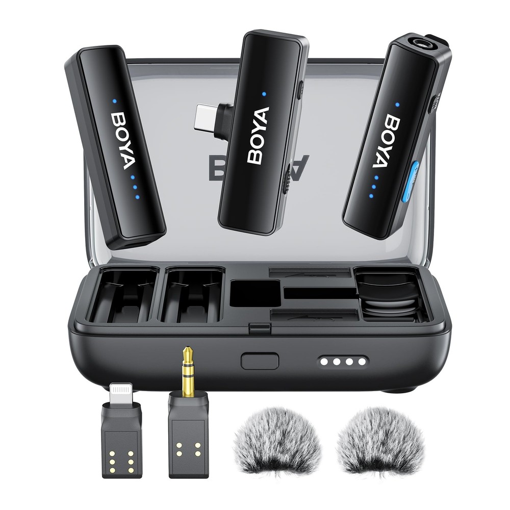 BOYALINK 2 Wireless Lavalier Microphone for iPhone15/16 Android Laptop,48kHz/…