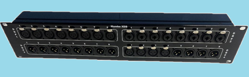 Mamba UDB_XLR-ULN-8 Custom Patch Bay 2RU [8 Mic in x 8 Line in x 8 out x 8 AES]