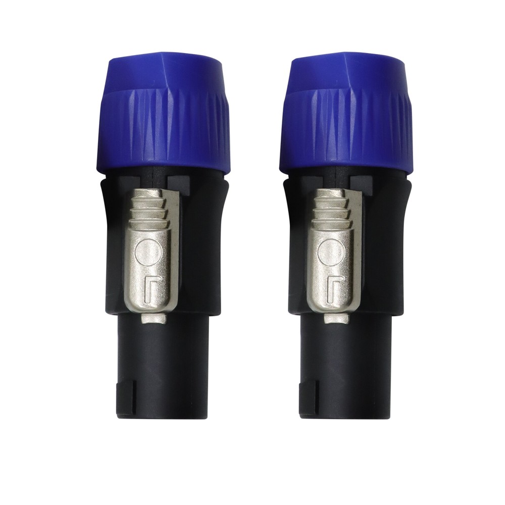 2PC Speakon Connector 4 Pole Male Plug Compatible for Audio Loudspeaker Cable