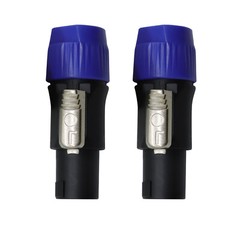 2PC Speakon Connector 4 Pole Male Plug Compatible for Audio Loudspeaker Cable