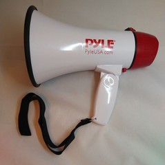 Pyle Compact Megaphone Speaker, Battery Operated, Siren Alarm Mode, Volume,PMP20