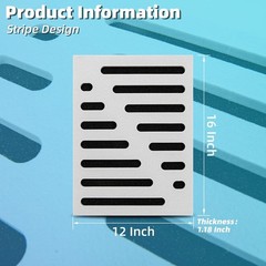 6-Pack Self-Adhesive Soundproof Acoustic Panels for Wall, 16 X 12 Inch Stripe De
