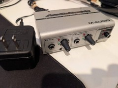 M-Audio Audio Buddy Dual Mic & Instrument Preamp Direct Box DI with Power Supply