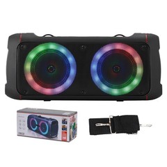 Portable Bluetooth Speakers Wireless Outdoor Speaker w/ Dual 6.5in Subwoofer AUX