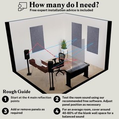 AudioSilk Acoustic Panels, 2 Pack, Large, 46″ x 23″, Natural