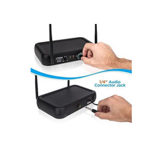 Pyle VHF Fixed Frequency Wireless Microphone System, Adjustable Volume Controls