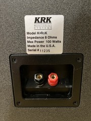KRK K-RoK Passive 2-Way Studio Monitor Speaker Pair 100W 8 Ohm Gray