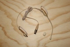 Beige Headset Microphone w/ Double Earhook for Shure Wireless *NEW*