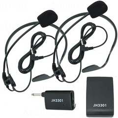 2x EMB JH3301 Uni-Directional Wireless Microphone + Transmitter + Receiver – NEW