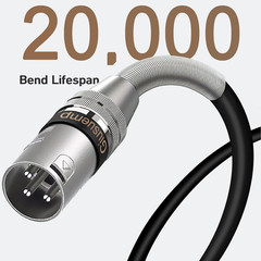 XLR to XLR Microphone Cable 10Ft, Premium Male to Female XLR Cable, 3-Pin Balanc