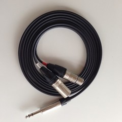 5FT Mogami W2528 Insert, Send-Return, Y Cable with Neutrik TRS/XLR 3 Pin