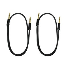 2-Pack Audio2000’s E08103P2 3 Ft 1/4″ TRS to 1/4″ TRS Patch Cable