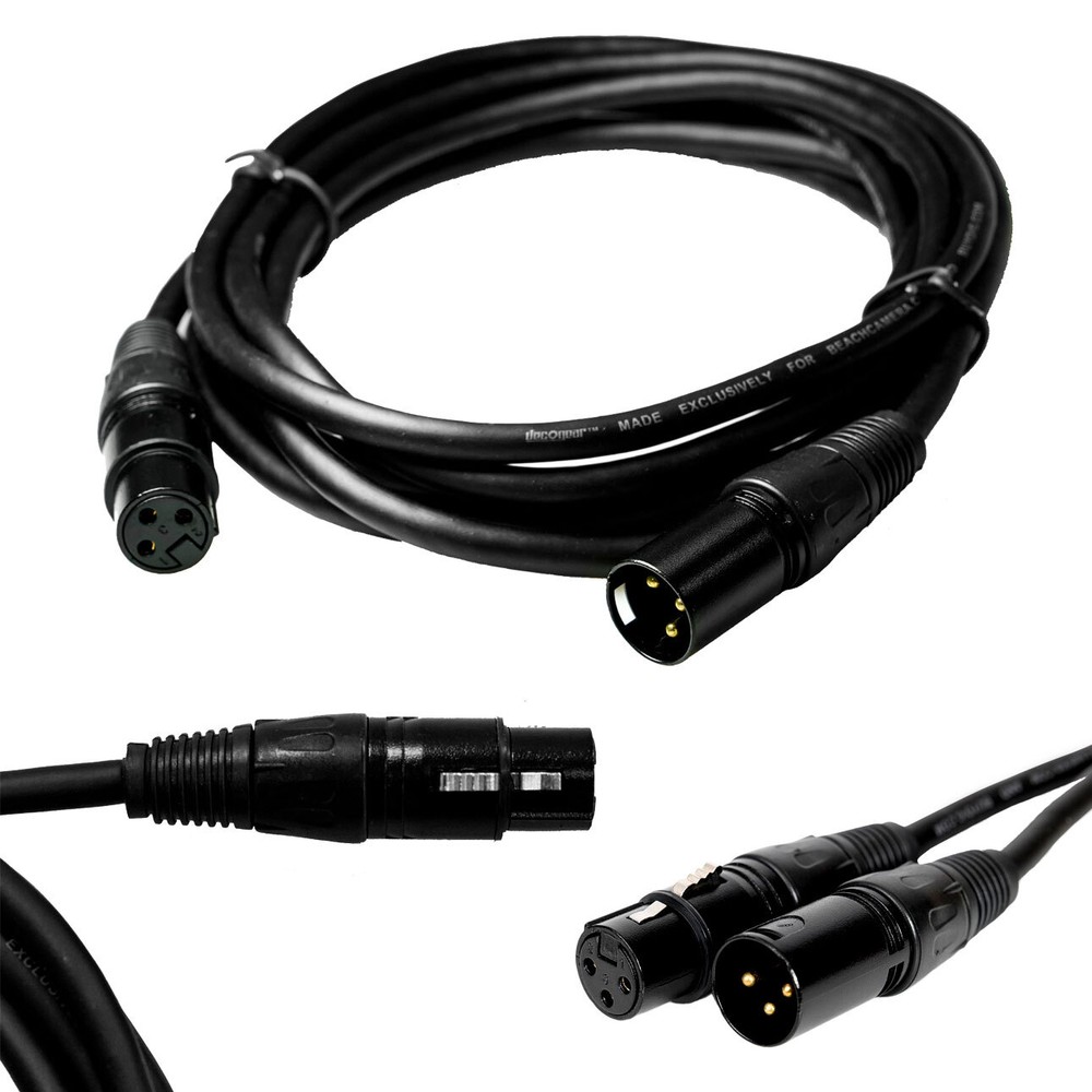 Deco Gear XLR 10′ Male to XLR Female 16AWG Gold Plated Cable Accessories