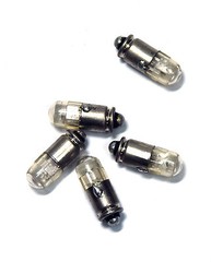 2pc Pure White LED Pilot Lamp 386 Sub miniature Midget GROOVE Base 12V 6x16mm DE