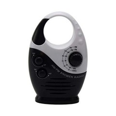 Waterproof Shower Radio, 3V 0.5W Adjustable Volume Shower AM FM Button