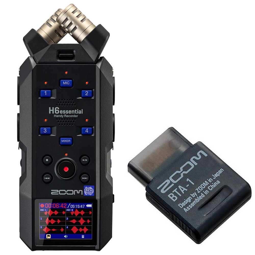 Zoom H6essential 6-Track 32-Bit Float Handy Recorder with Bluetooth Adapter